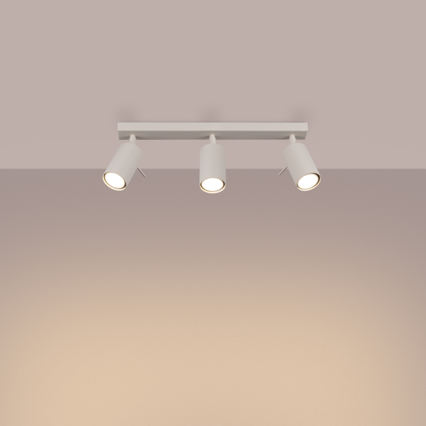 Spot RING 3xGU10/10W/230V crème
