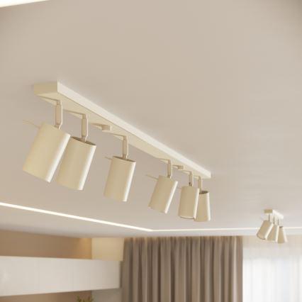 Faretto RING 6xGU10/10W/230V color crema