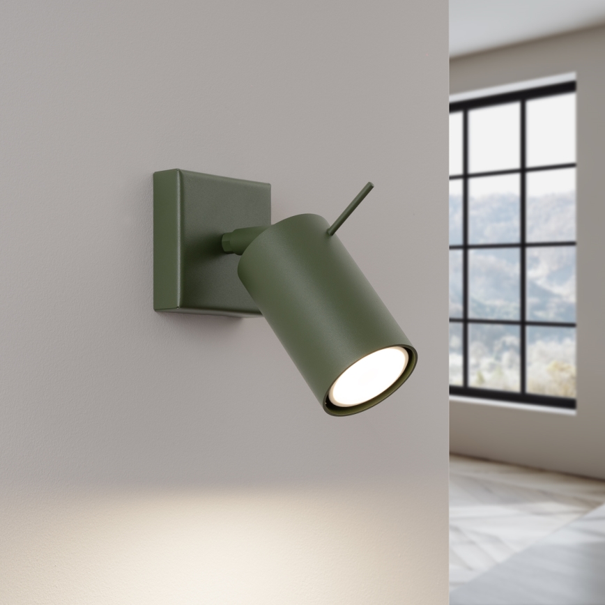 Faretto da parete RING 1xGU10/10W/230V verde