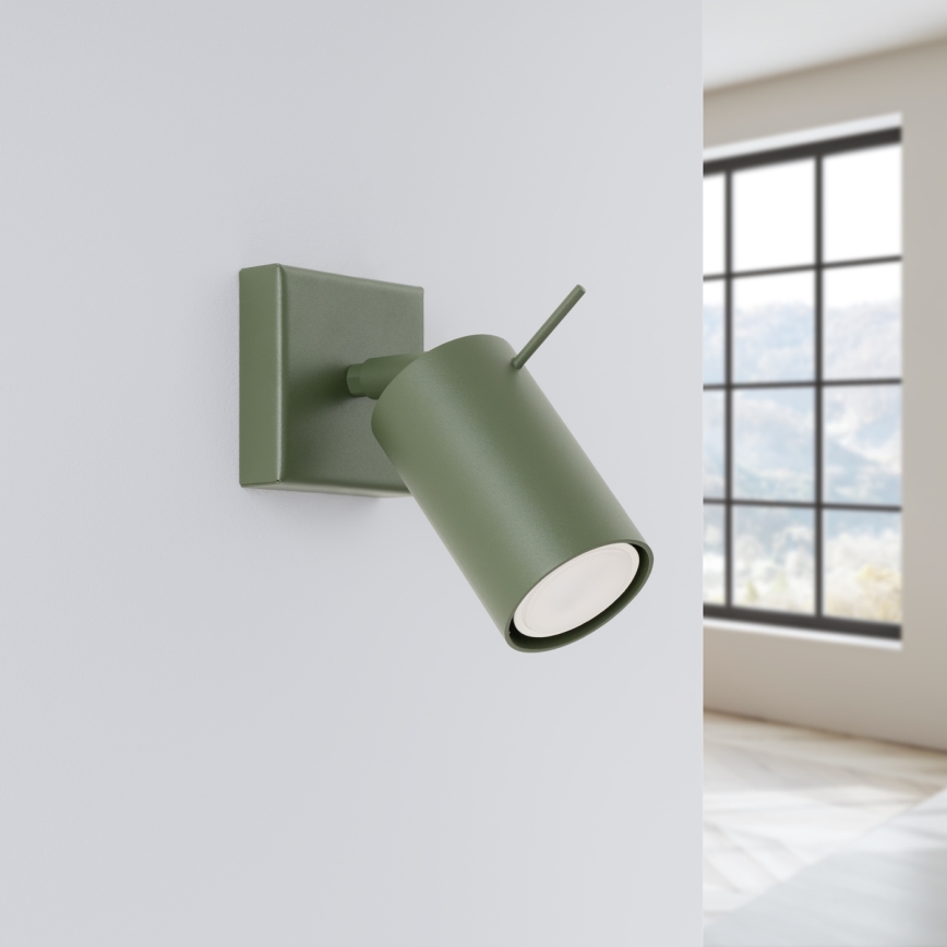 Faretto da parete RING 1xGU10/10W/230V verde