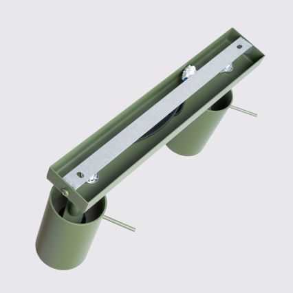 Faretto RING 2xGU10/10W/230V verde