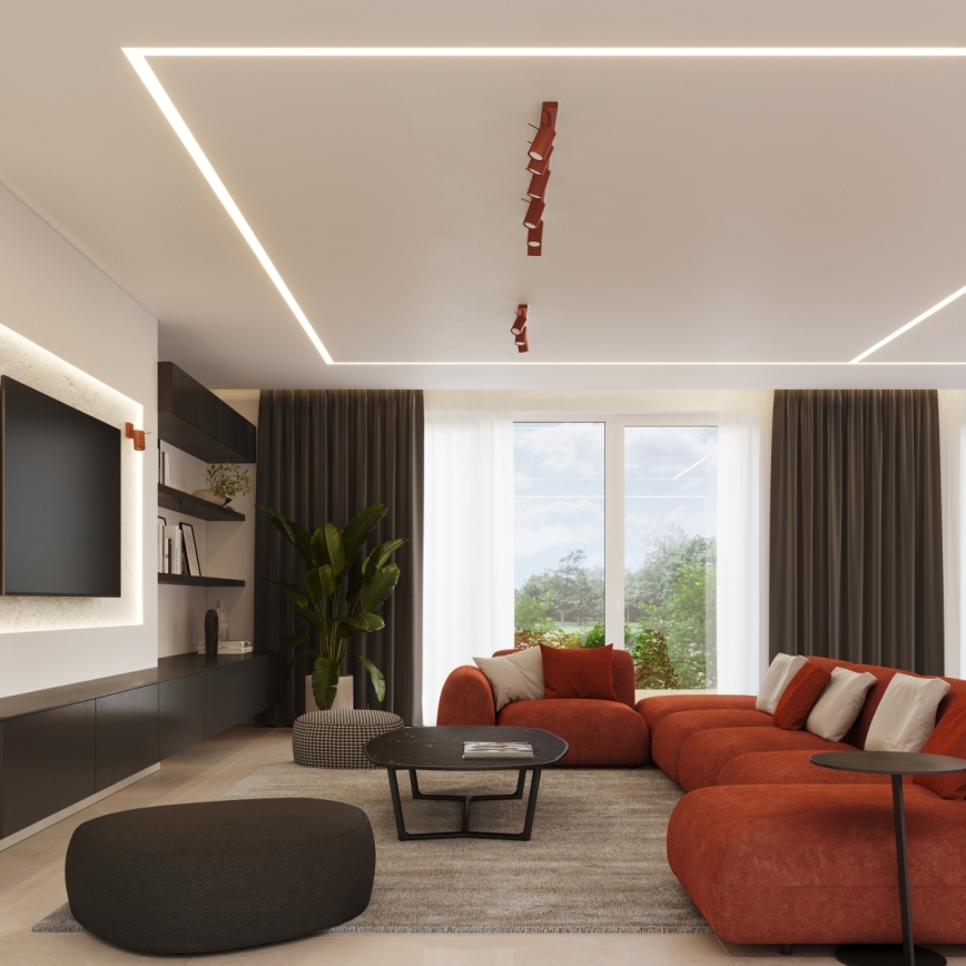 Faretto RING 6xGU10/10W/230V rosso