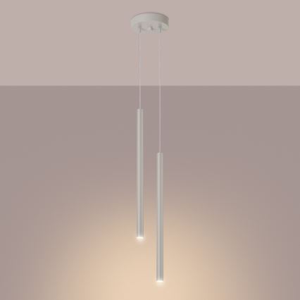 Lampadario a sospensione con filo PASTELO 2xG9/8W/230V color crema