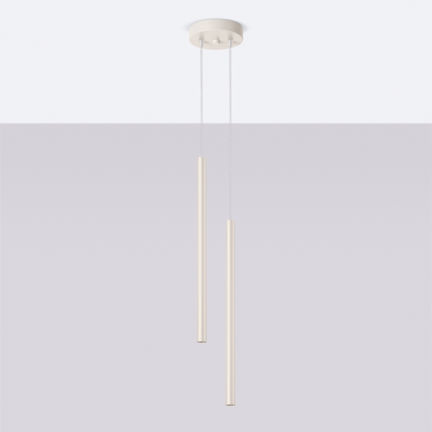 Lampadario a sospensione con filo PASTELO 2xG9/8W/230V color crema