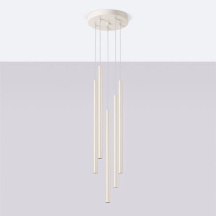 Hängeleuchte PASTELO 5xG9/8W/230V cremefarben