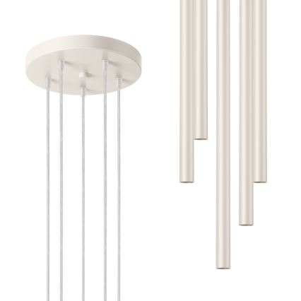 Lampadario a sospensione con filo PASTELO 5xG9/8W/230V color crema