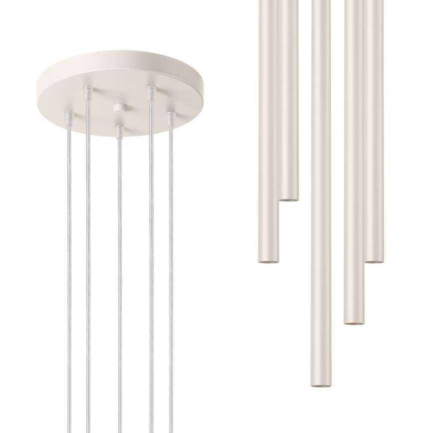 Lampadario a sospensione con filo PASTELO 5xG9/8W/230V color crema