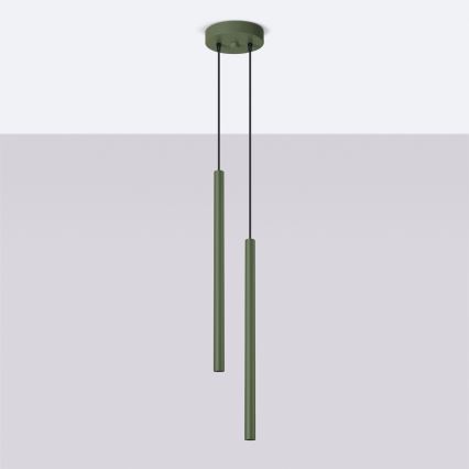 Lampadario a sospensione con filo PASTELO 2xG9/8W/230V verde