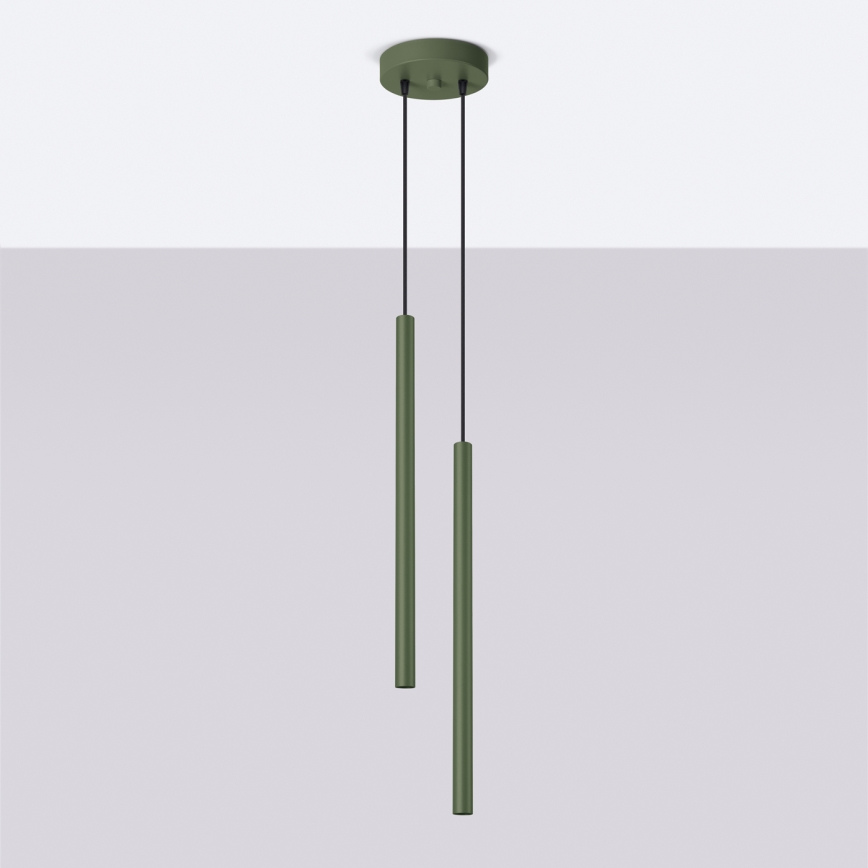 Suspension filaire PASTELO 2xG9/8W/230V vert
