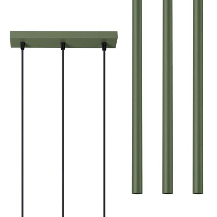 Lampadario a sospensione con filo PASTELO 3xG9/8W/230V verde