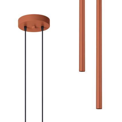 Lampadario a sospensione con filo PASTELO 2xG9/8W/230V rosso