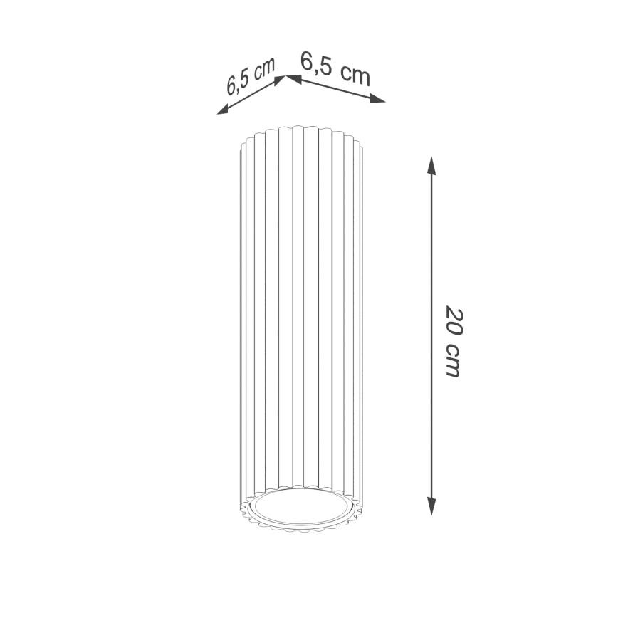 Faretto KARBON 1xGU10/10W/230V 20 cm bianco