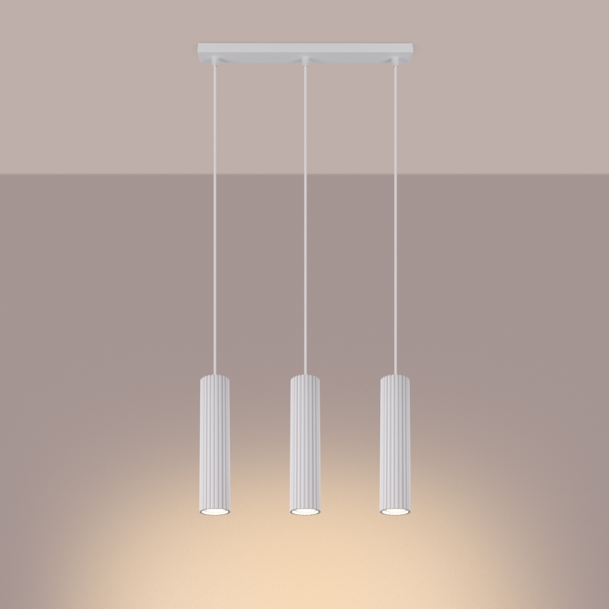 Suspension filaire KARBON 3xGU10/10W/230V blanc