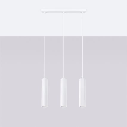 Suspension filaire KARBON 3xGU10/10W/230V blanc