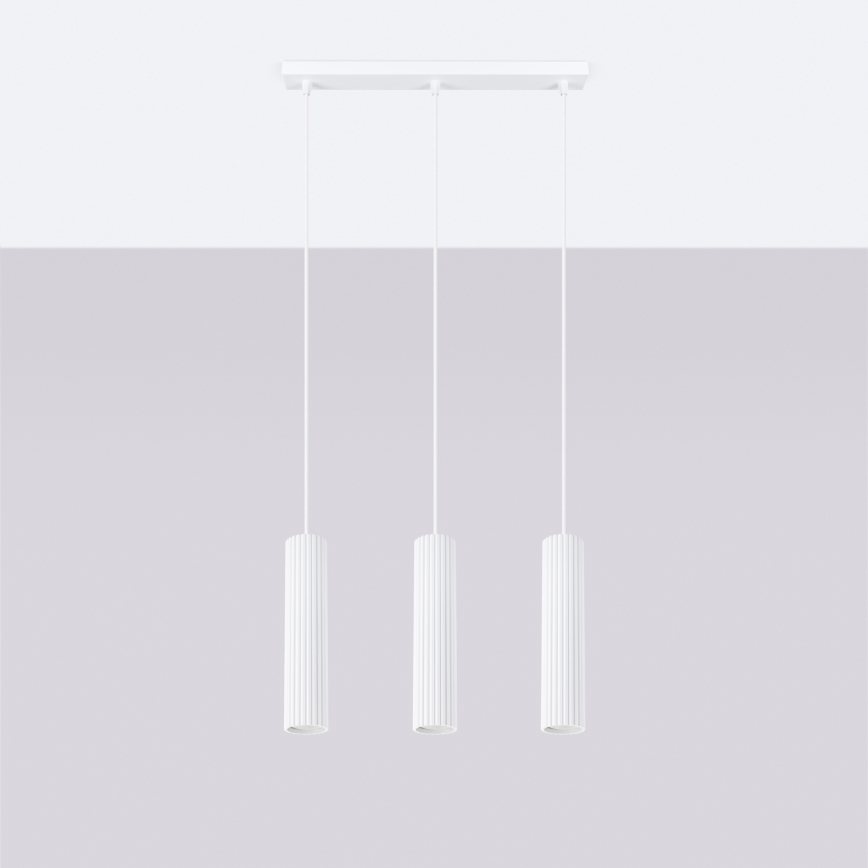 Suspension filaire KARBON 3xGU10/10W/230V blanc
