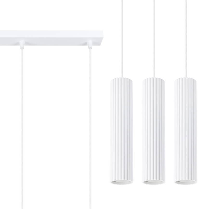 Suspension filaire KARBON 3xGU10/10W/230V blanc