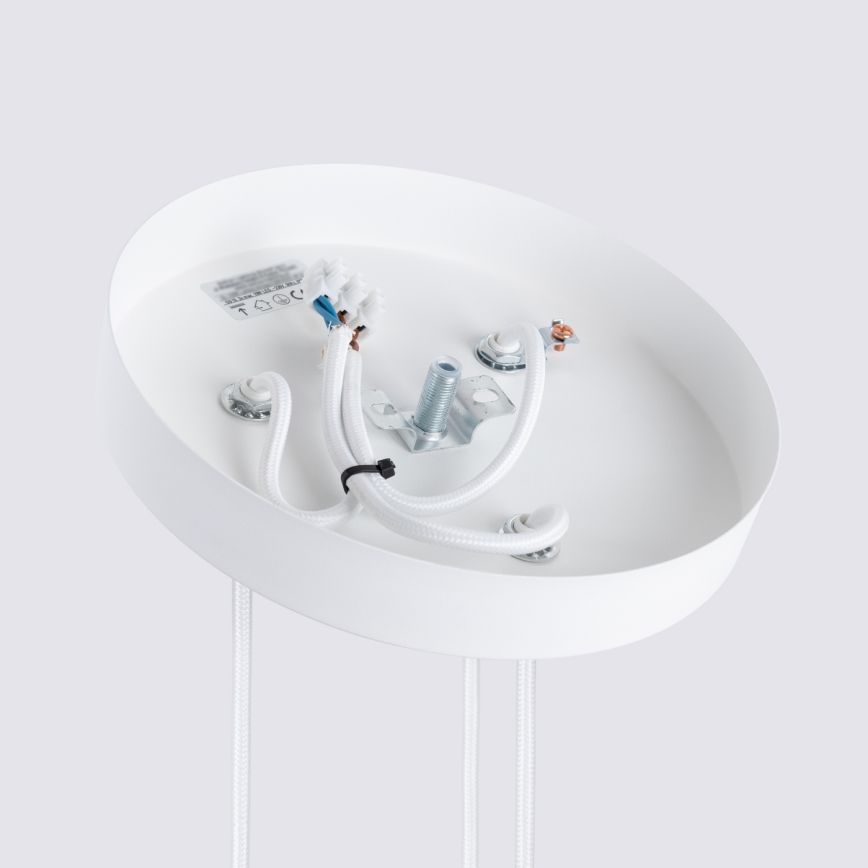 Lampadario a sospensione con filo KARBON 3xGU10/10W/230V bianco