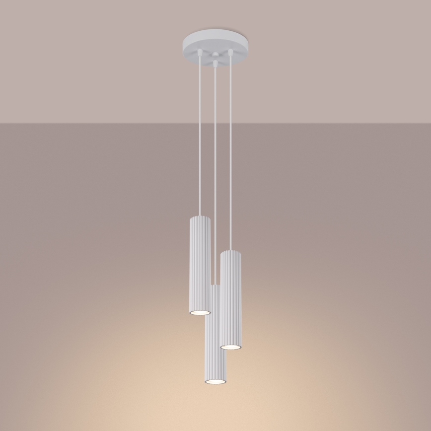 Suspension filaire KARBON 3xGU10/10W/230V blanc