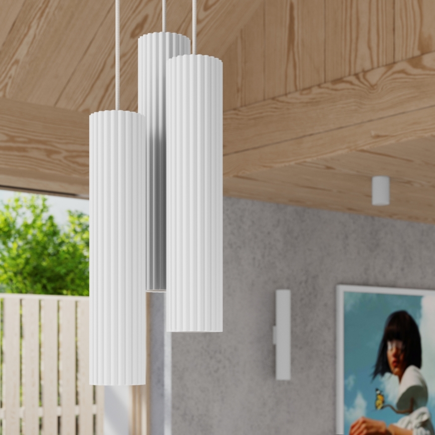 Suspension filaire KARBON 3xGU10/10W/230V blanc