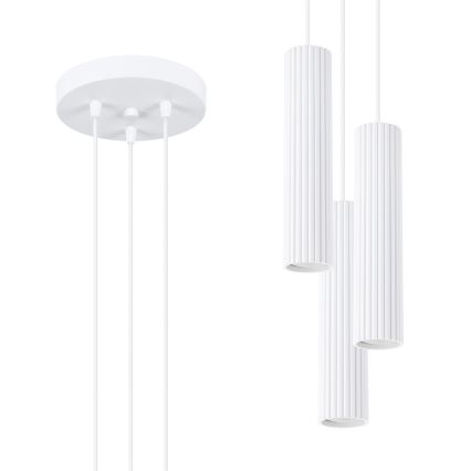 Suspension filaire KARBON 3xGU10/10W/230V blanc