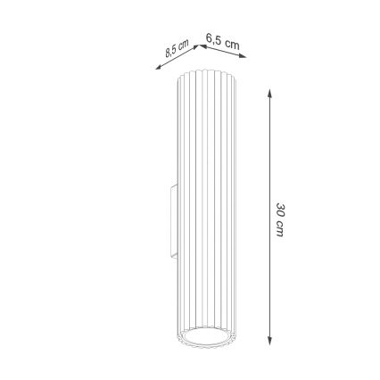 Applique KARBON 2xGU10/10W/230V bianco