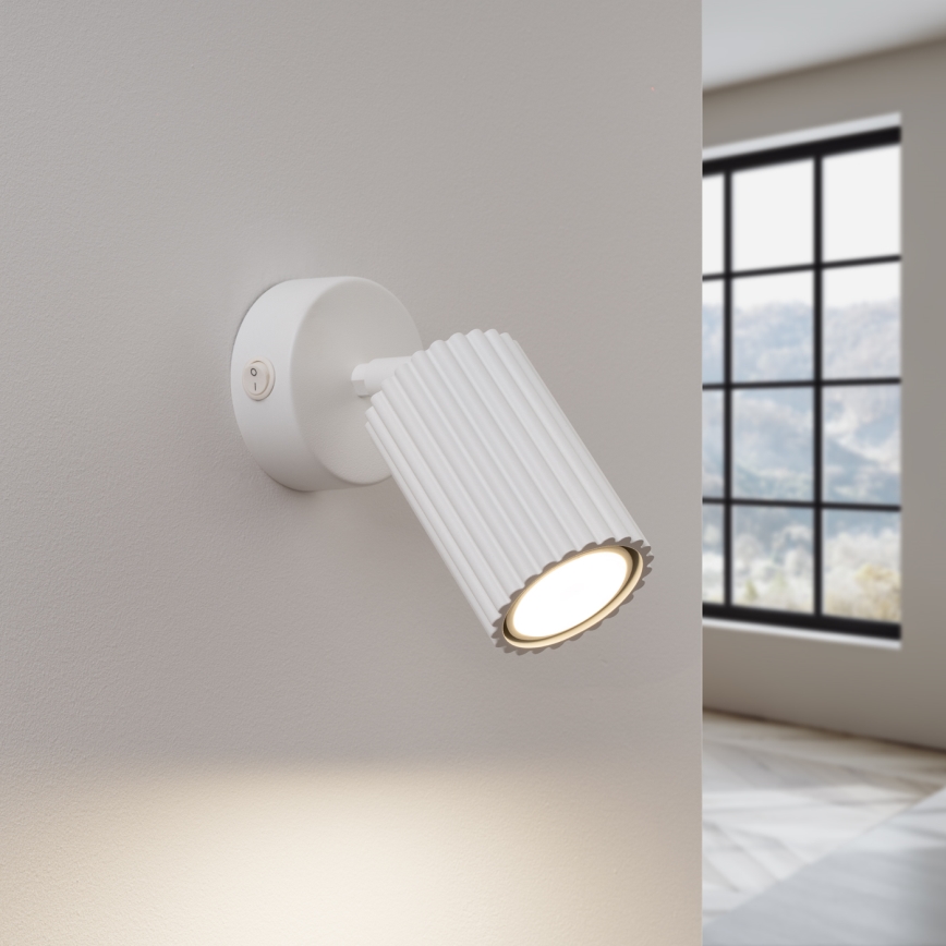 Faretto da parete KARBON 1xGU10/10W/230V bianco