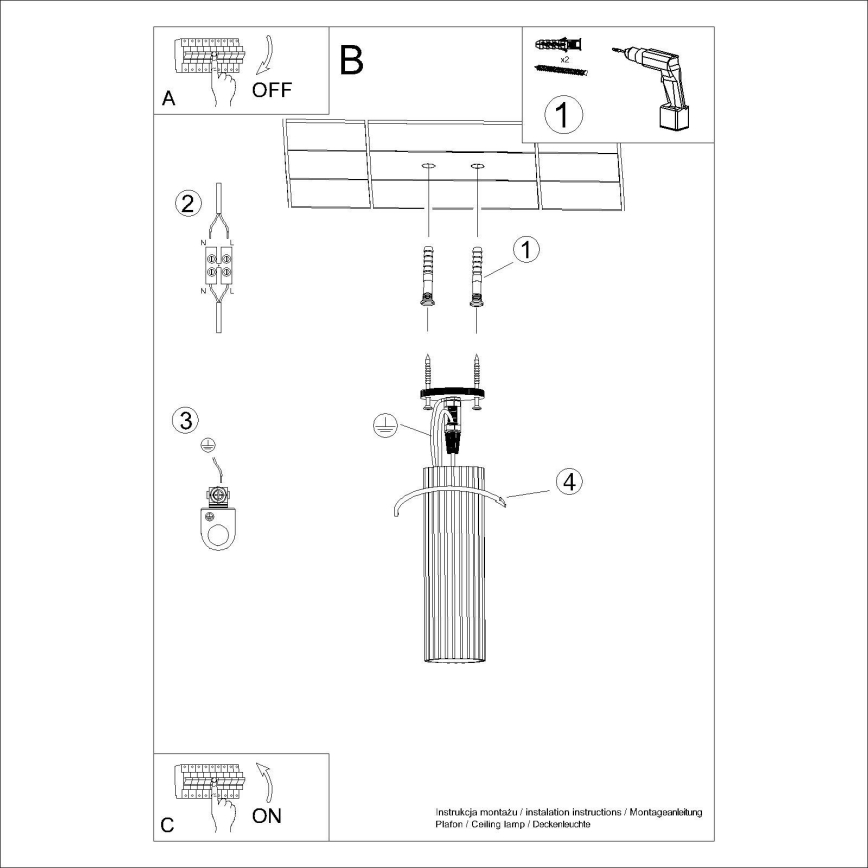 Strahler KARBON 1xGU10/10W/230V 20 cm golden