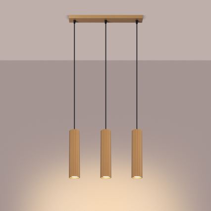 Suspension filaire KARBON 3xGU10/10W/230V doré
