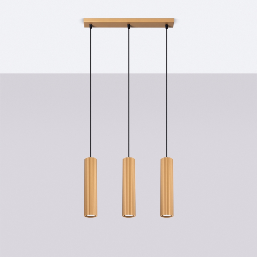 Suspension filaire KARBON 3xGU10/10W/230V doré