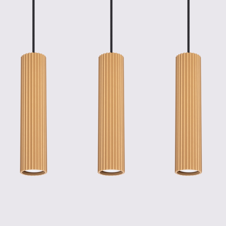 Suspension filaire KARBON 3xGU10/10W/230V doré