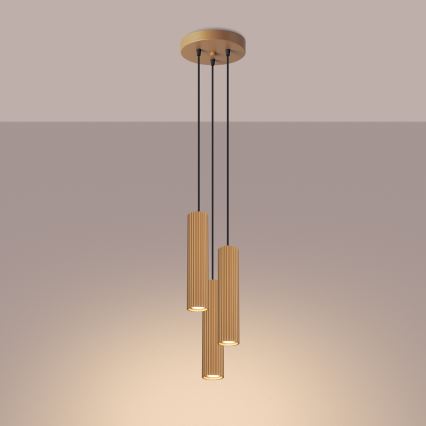 Suspension filaire KARBON 3xGU10/10W/230V doré