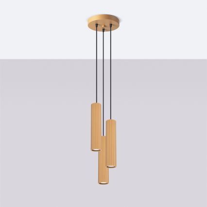 Suspension filaire KARBON 3xGU10/10W/230V doré