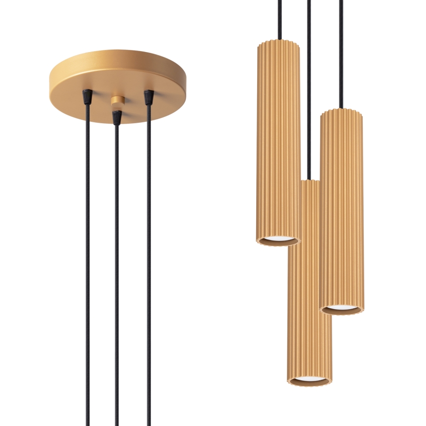 Suspension filaire KARBON 3xGU10/10W/230V doré