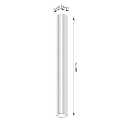 Faretto KARBON 1xGU10/10W/230V 60 cm nero