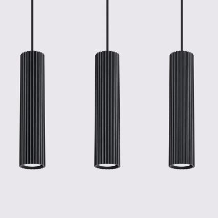 Suspension filaire KARBON 3xGU10/10W/230V noir