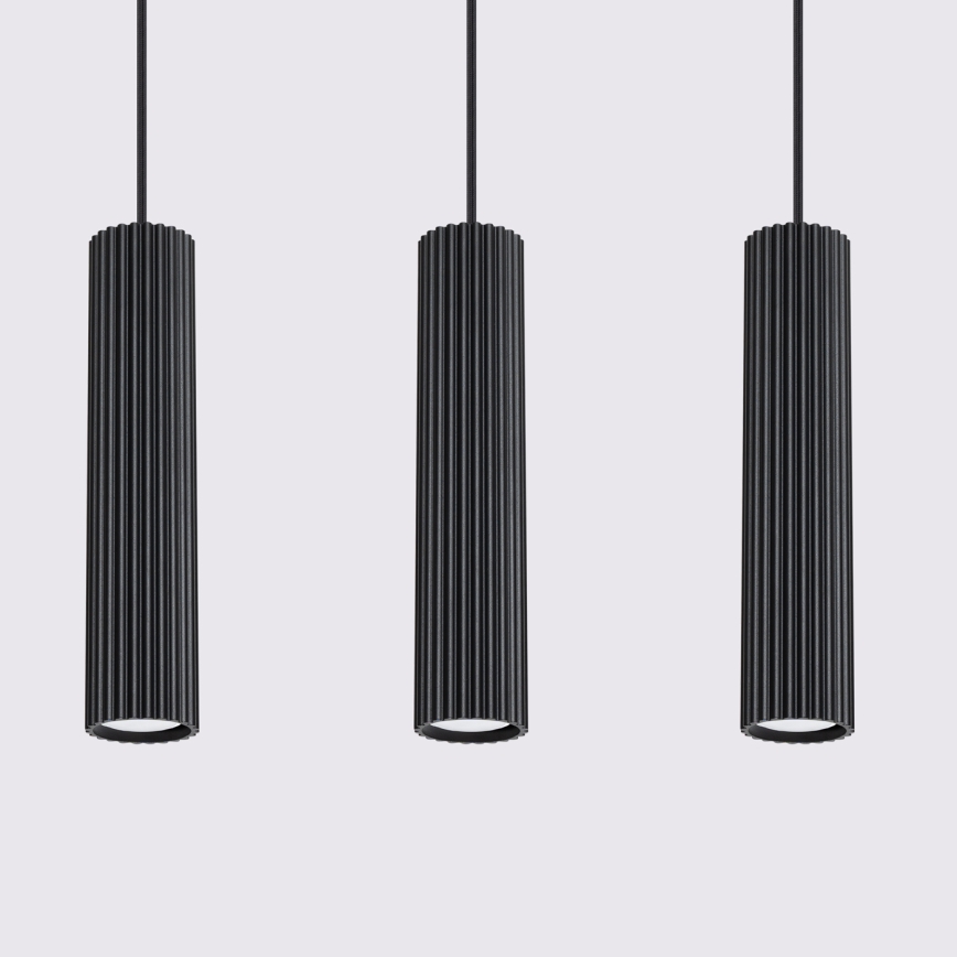 Suspension filaire KARBON 3xGU10/10W/230V noir