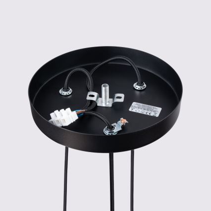 Lampadario a sospensione con filo KARBON 3xGU10/10W/230V nero