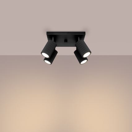 Faretto KARBON 4xGU10/10W/230V nero