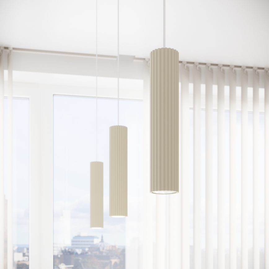 Suspension filaire KARBON 3xGU10/10W/230V crème