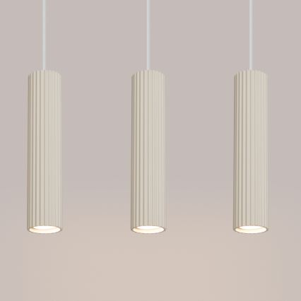Suspension filaire KARBON 3xGU10/10W/230V crème