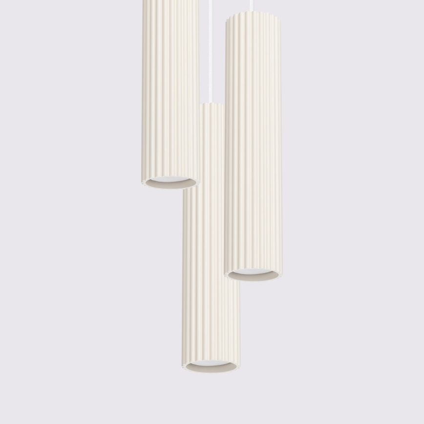 Suspension filaire KARBON 3xGU10/10W/230V crème