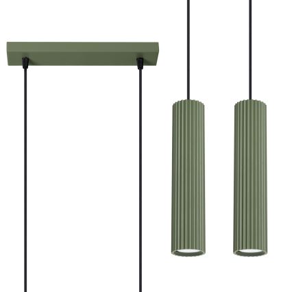 Hängeleuchte KARBON 2xGU10/10W/230V grün