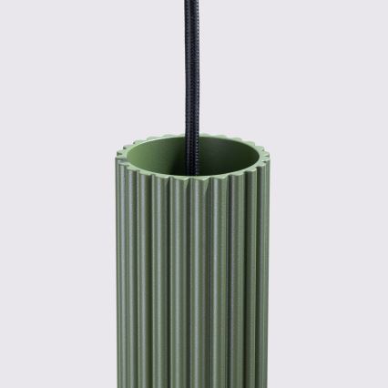 Lampadario a sospensione con filo KARBON 3xGU10/10W/230V verde