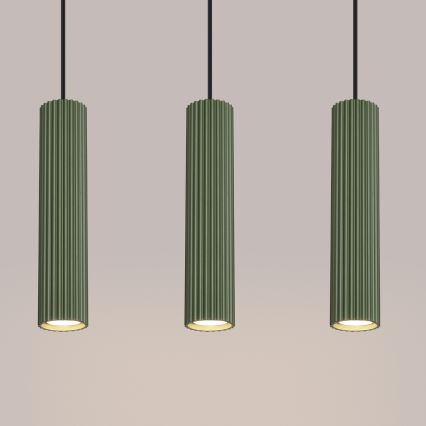 Suspension filaire KARBON 3xGU10/10W/230V vert
