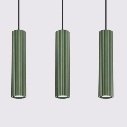 Suspension filaire KARBON 3xGU10/10W/230V vert