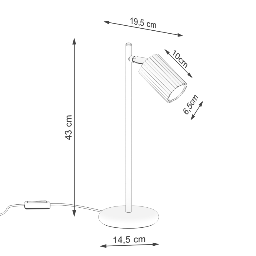 Lampada da tavolo KARBON 1xGU10/10W/230V verde