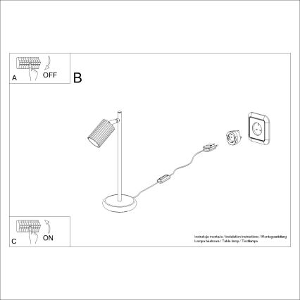 Lampada da tavolo KARBON 1xGU10/10W/230V verde