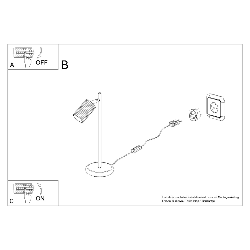 Lampada da tavolo KARBON 1xGU10/10W/230V verde