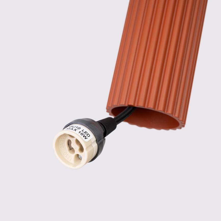 Suspension filaire KARBON 3xGU10/10W/230V rouge