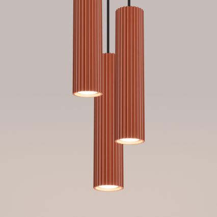 Suspension filaire KARBON 3xGU10/10W/230V rouge